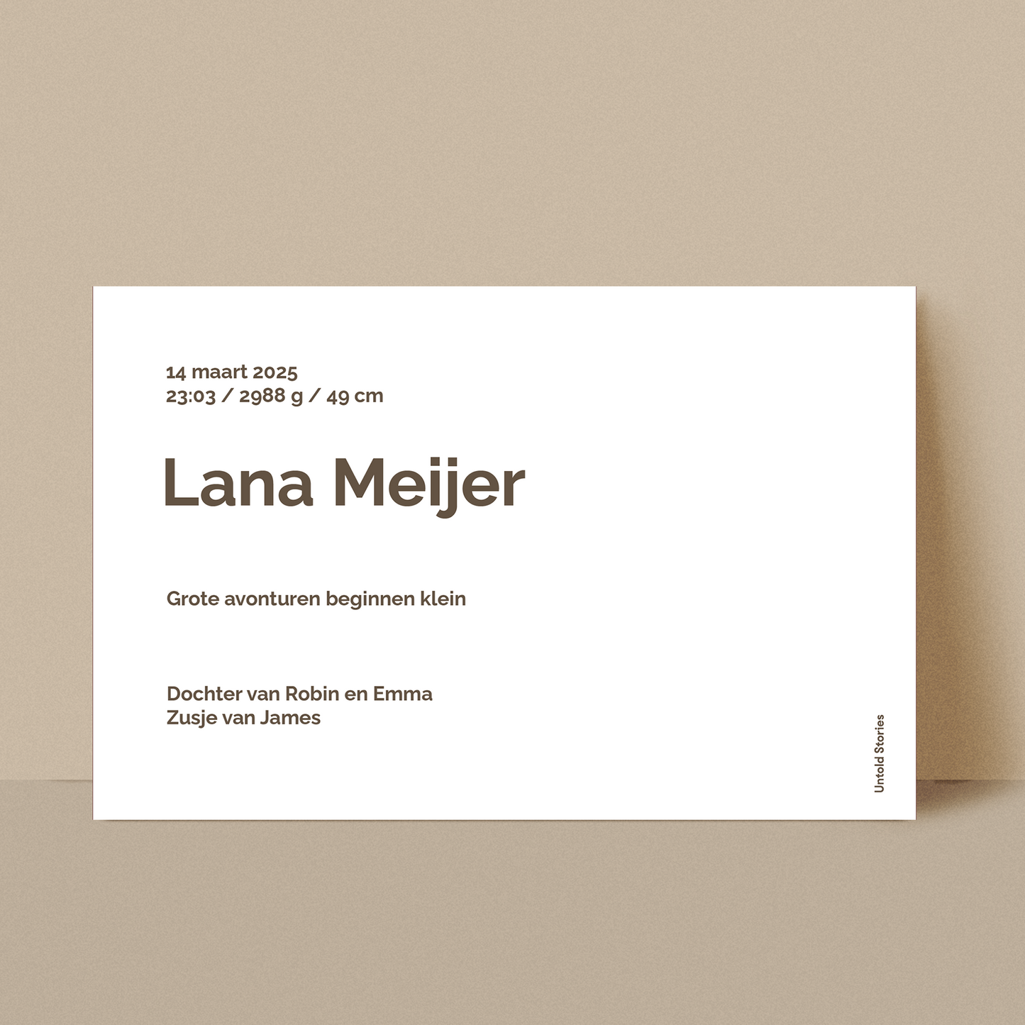 Geboortekaartje Lana