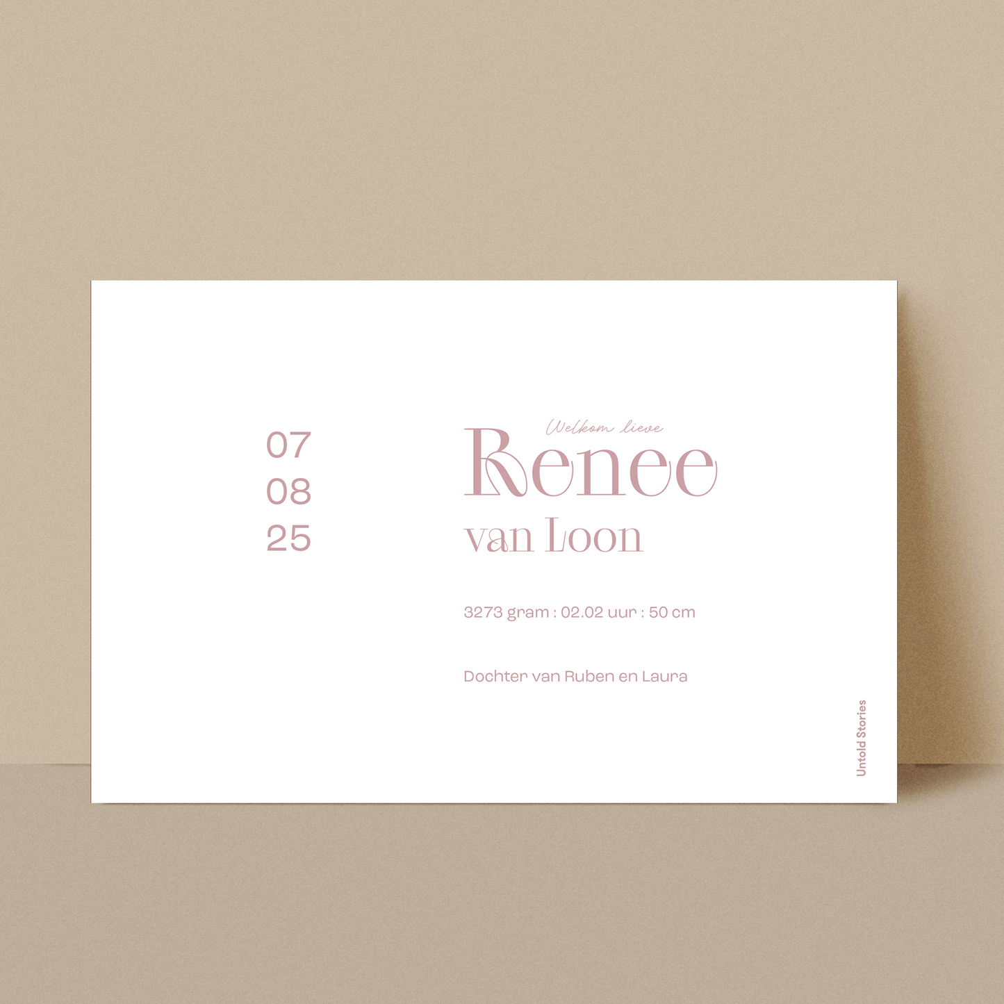 Geboortekaartje Renee