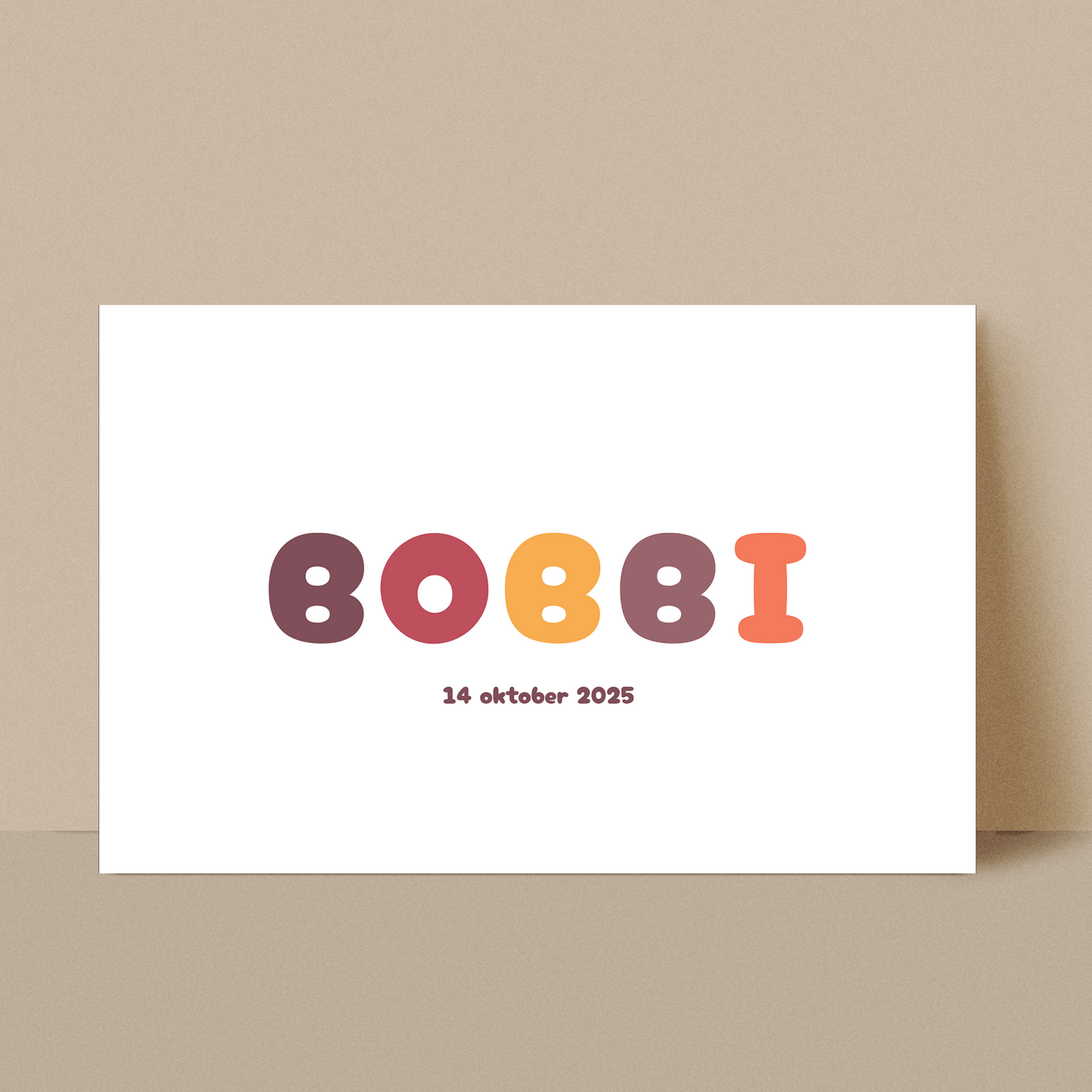 Geboortekaartje Bobbi