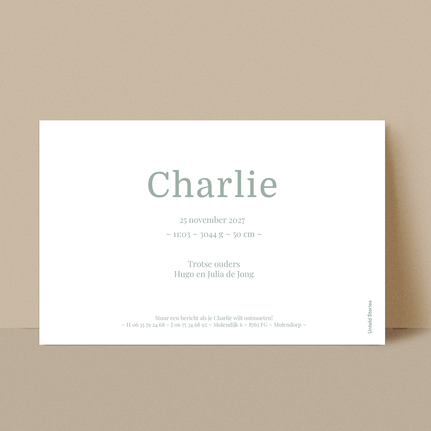 Geboortekaartje Charlie