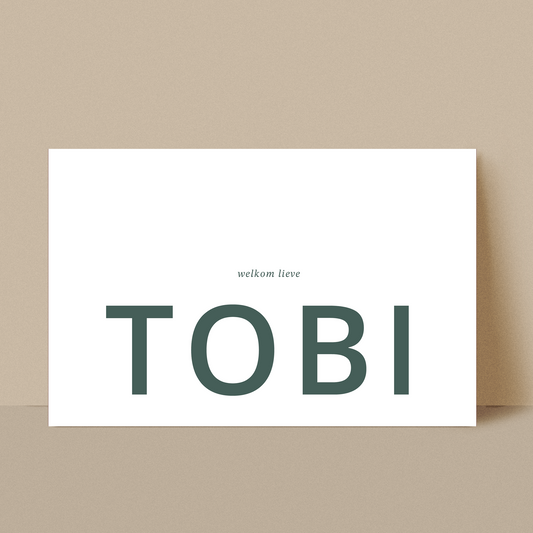 Geboortekaartje Tobi